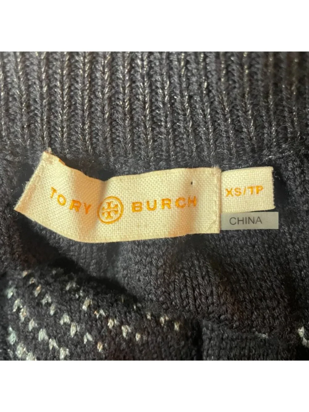 Tory Burch Tinsel Merino Wool Alpaca Mini Sweater Skirt Sz XS Metallic
